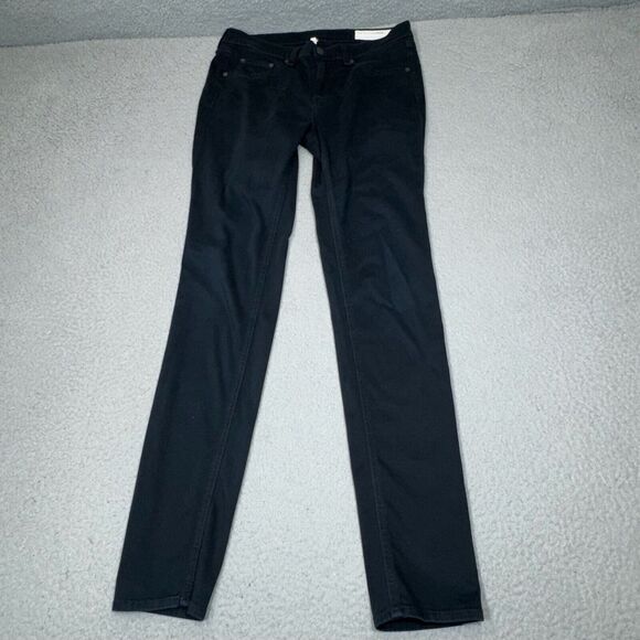 Rag & Bone Jeans Women 28x30 Black Mid Plush Skinny Stretch Twill Legging Casual - Picture 1 of 16